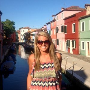 Geometric Flounce Sun Dress Zigzag pattern